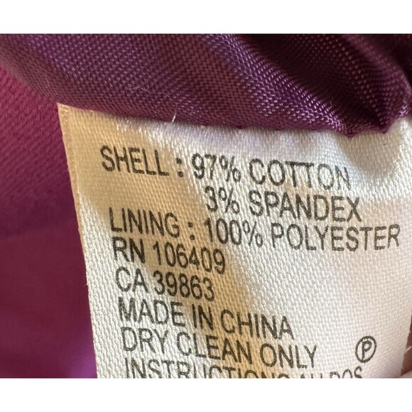 Tahari Arthur Levine Dress Women’s Size 8 Purple Sleeveless Short Ruffle Stretch - Picture 8 of 8